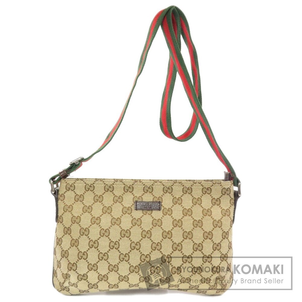 Gucci GG Canvas Sherry Line shoulder bag Beige Brown